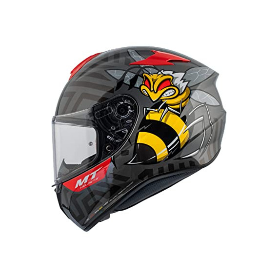 MT casco moto integral Targo Bee rojo