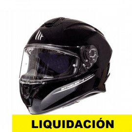 MT casco moto integral Targo Solid A1 negro brillo