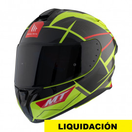 MT casco moto integral Targo Pro Podium D1 fluor