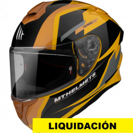 MT casco moto integral Targo Pro Sound D3 oro