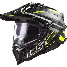 LS2 casco moto trail MX 701C Explorer Carbono 06 Edge Fluor