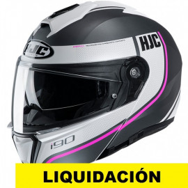HJC casco moto modular I90 Davan MC8SF rosa