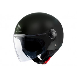 MT casco moto jet Street S 06 negro brillo