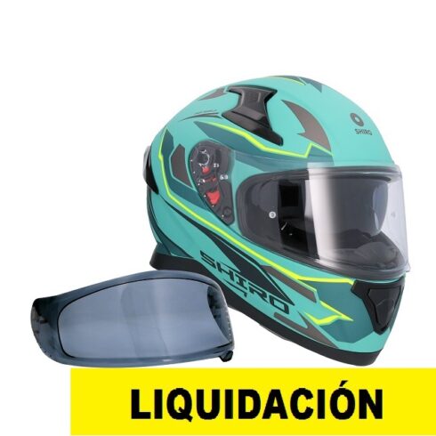 Shiro Casco Moto integral Katana Sharp verde mate