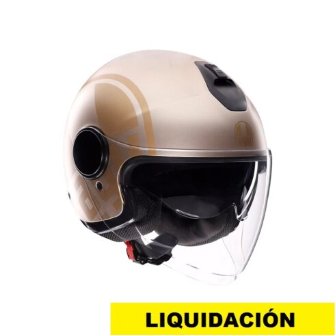AGV casco moto jet Eteres Sirolo blanco oro mate E2206