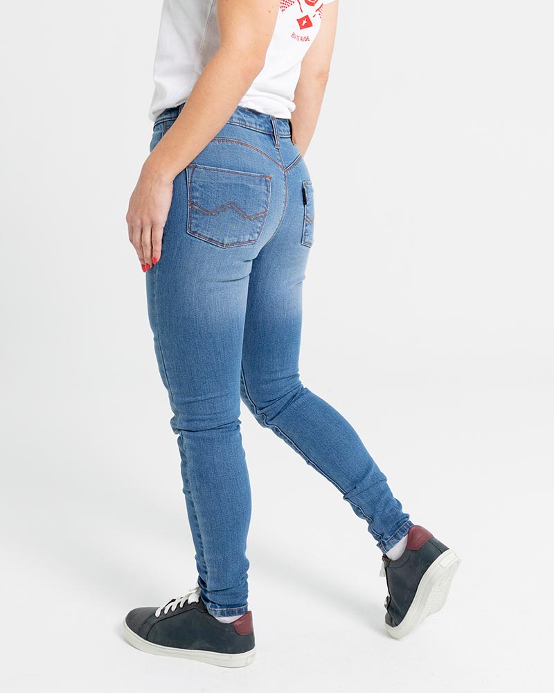 By City pantalón vaquero moto mujer Route II claro