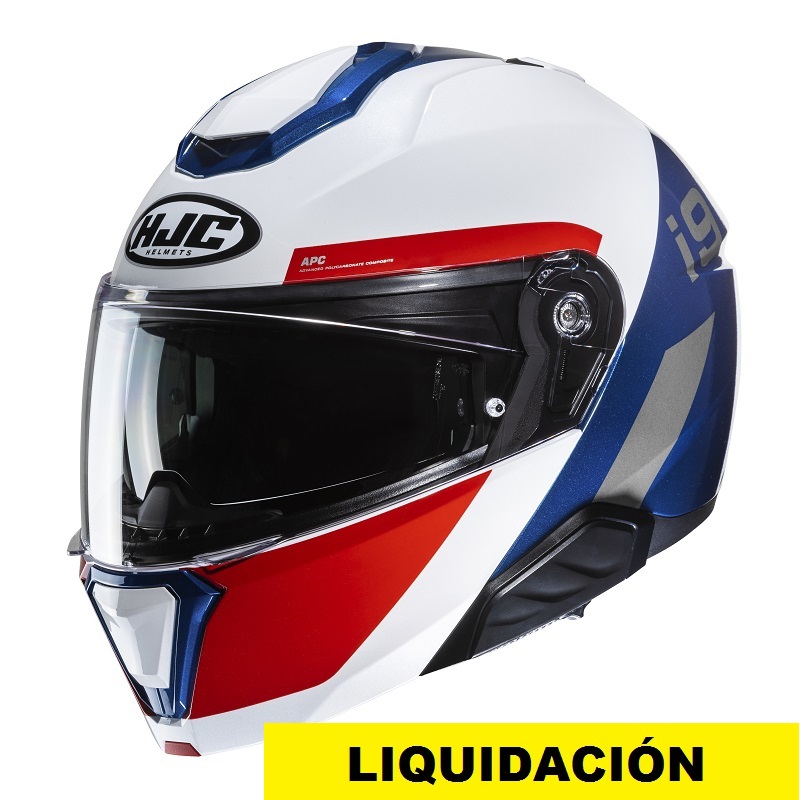HJC Casco moto modular I91 Bina MC21 az/rj