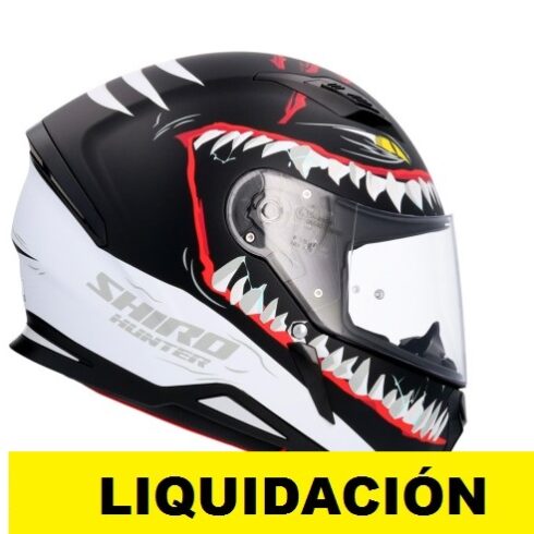 Shiro Casco Moto integral 890 Hunter Shark negro
