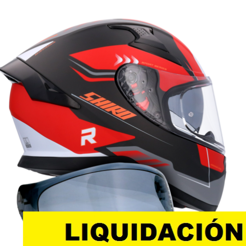 Shiro Casco Moto integral Katana Orbe rojo