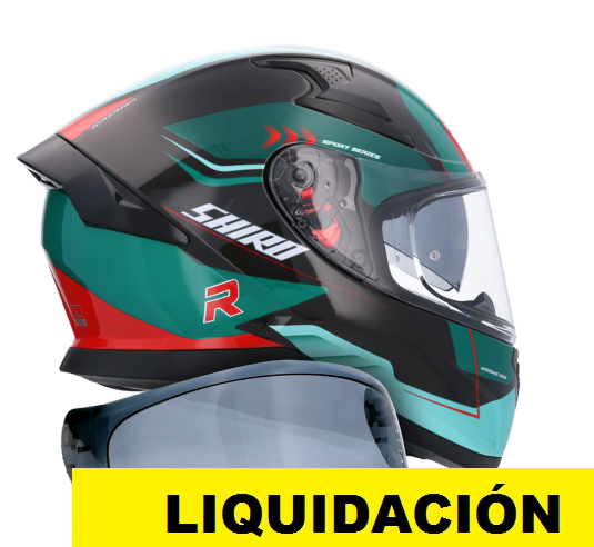 Shiro Casco Moto integral Katana Orbe verde
