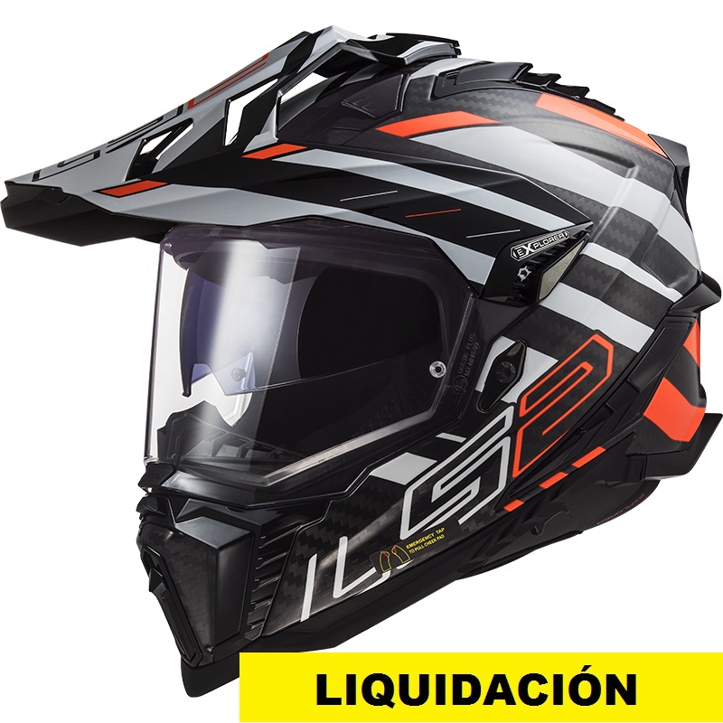 LS2 casco moto Adventure MX 701C Explorer Carbon 2206 Edge NJ