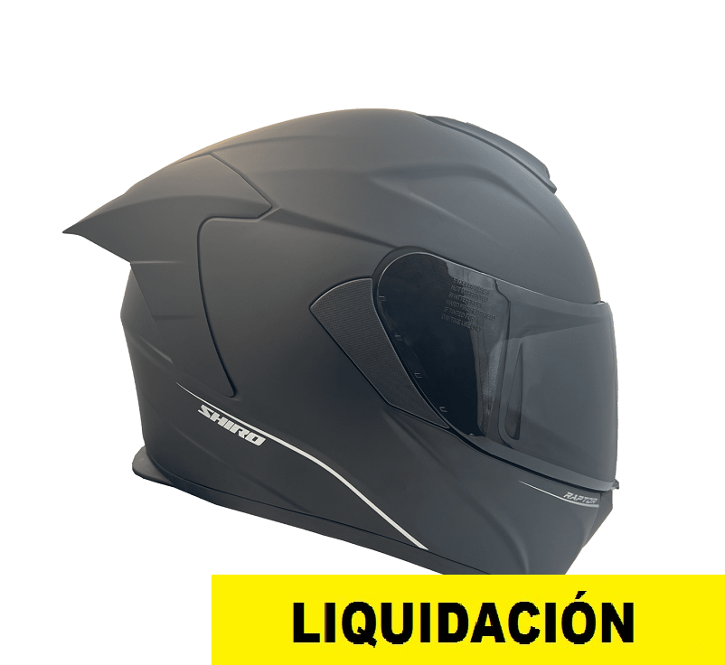 Shiro Casco Moto integral Raptor negro mate