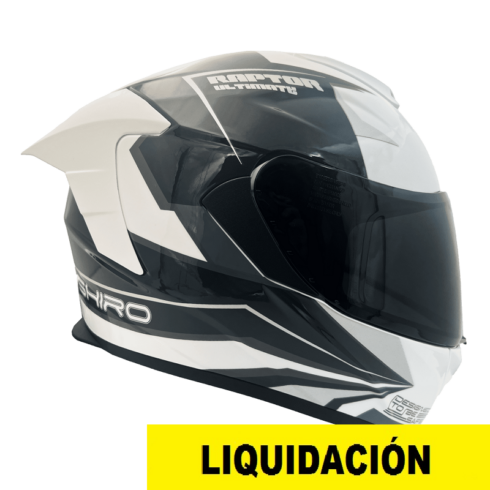 Shiro Casco Moto integral Raptor Ultimate negro