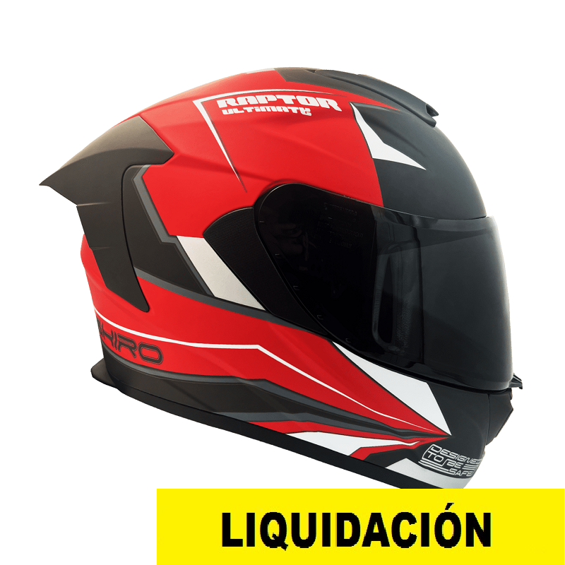 Shiro Casco Moto integral Raptor Ultimate rojo