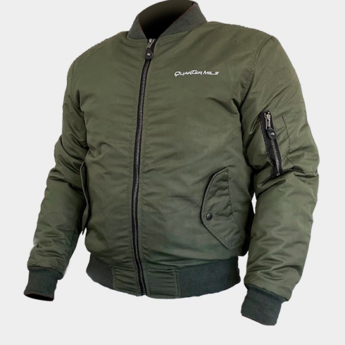 QuarterMile Chaqueta Moto Bomber verde