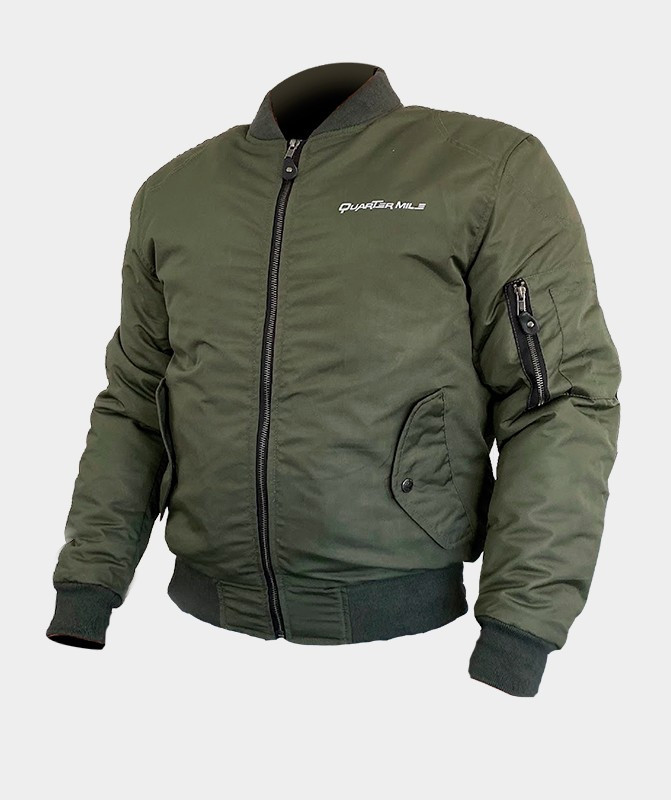 QuarterMile Chaqueta Moto Bomber verde