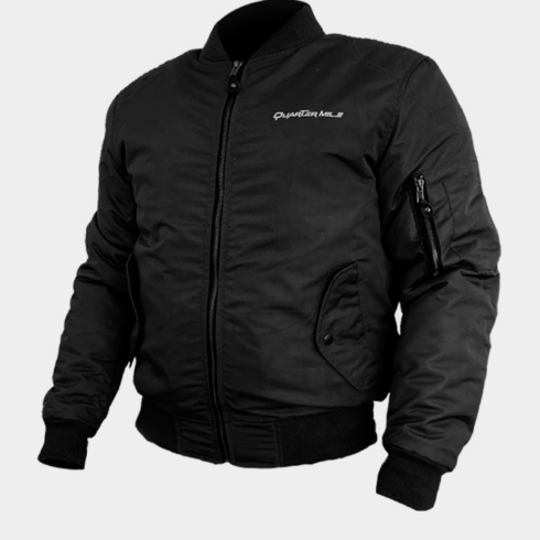 QuarterMile Chaqueta Moto Bomber negra