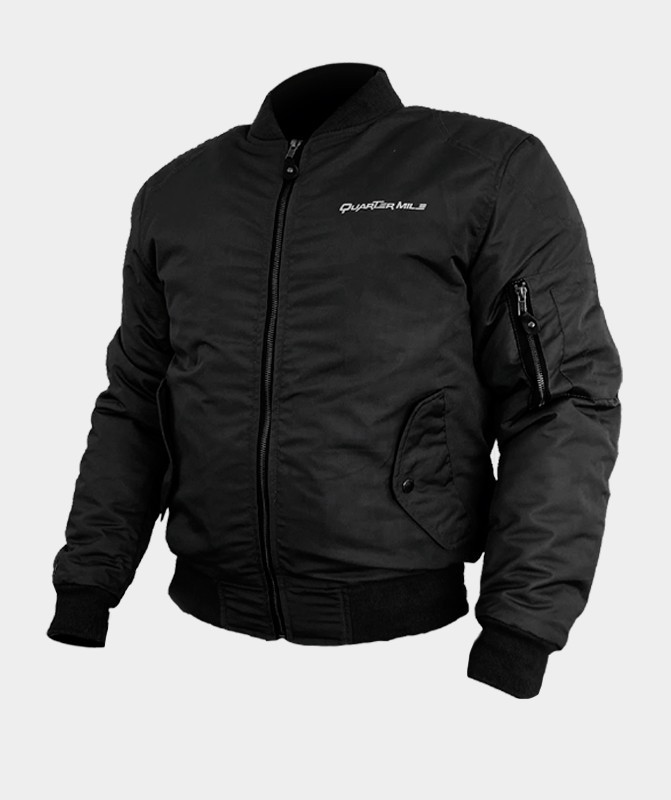 QuarterMile Chaqueta Moto Bomber negra
