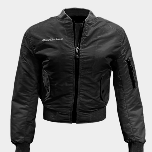 QuarterMile Chaqueta mujer moto Bomber negra