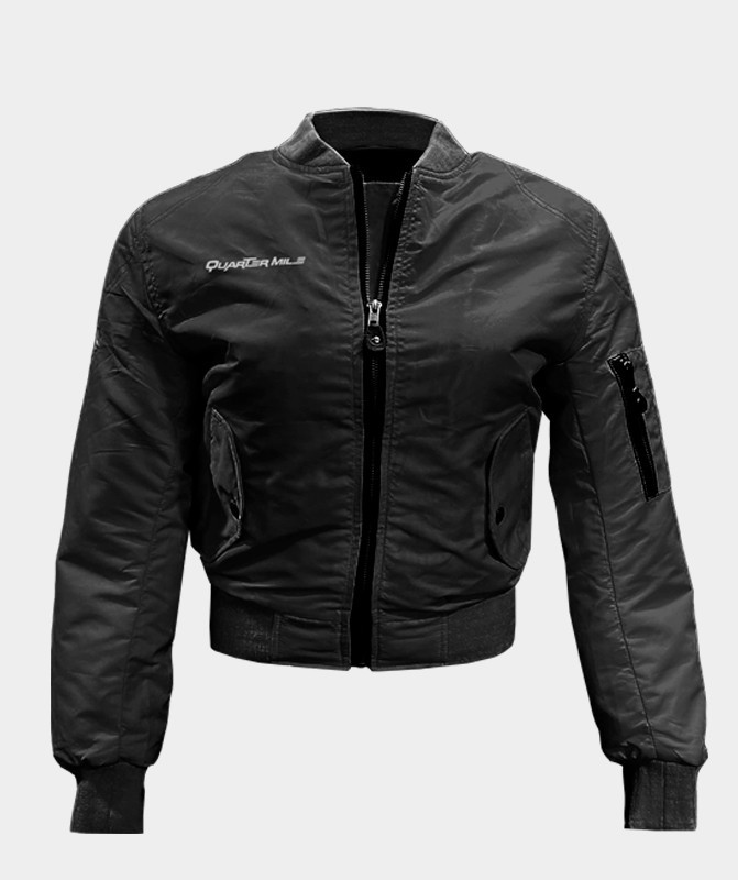 QuarterMile Chaqueta mujer moto Bomber negra