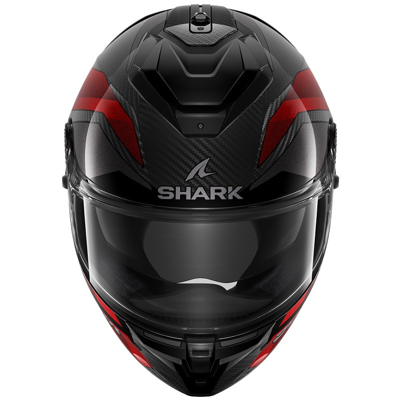 Shark Casco Moto Integral Spartan GT PRO Carbono Ritmo rojo - Imagen 4