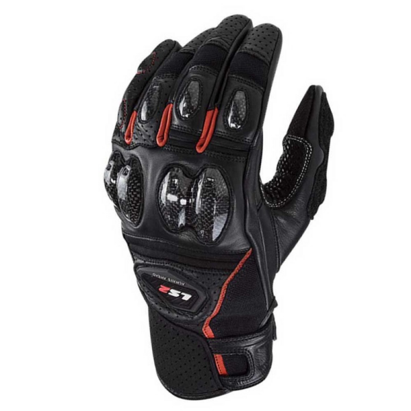 LS2 guantes moto Spark 2 piel rojo