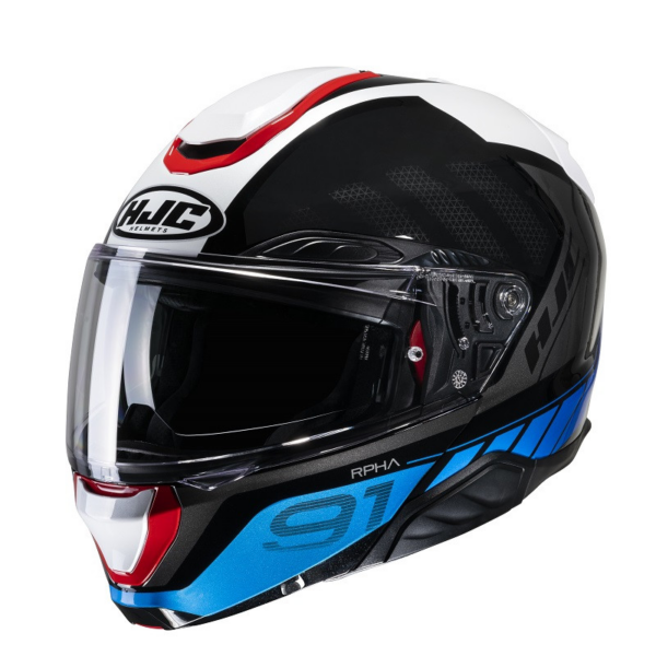 HJC Casco Moto modular RPHA 91 Rafino MC21 azul rojo