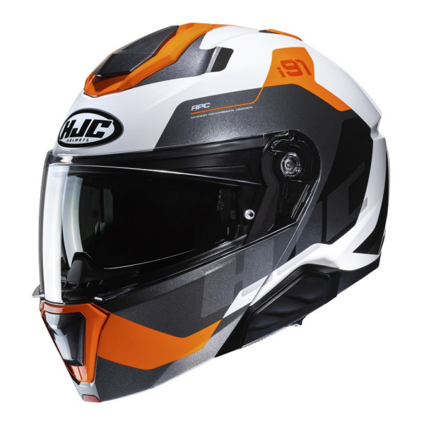 HJC Casco moto modular I91 Carst MC7 naranja