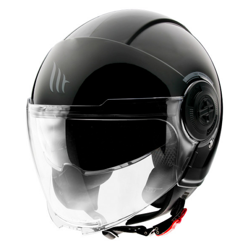 MT casco moto jet Viale SV S A1 negro brillo