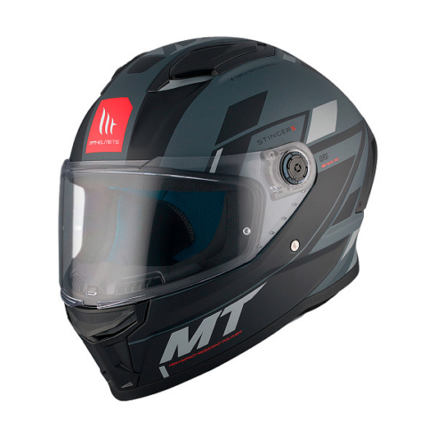 MT casco moto integral Stinger 2 Zivze C2 negro mate