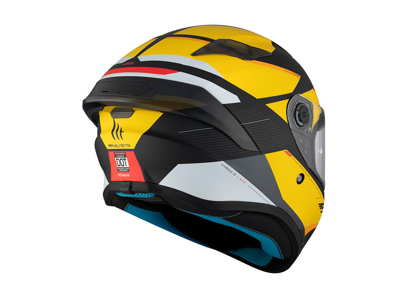 MT casco moto integral Targo S Kay B3 amarillo - Imagen 3