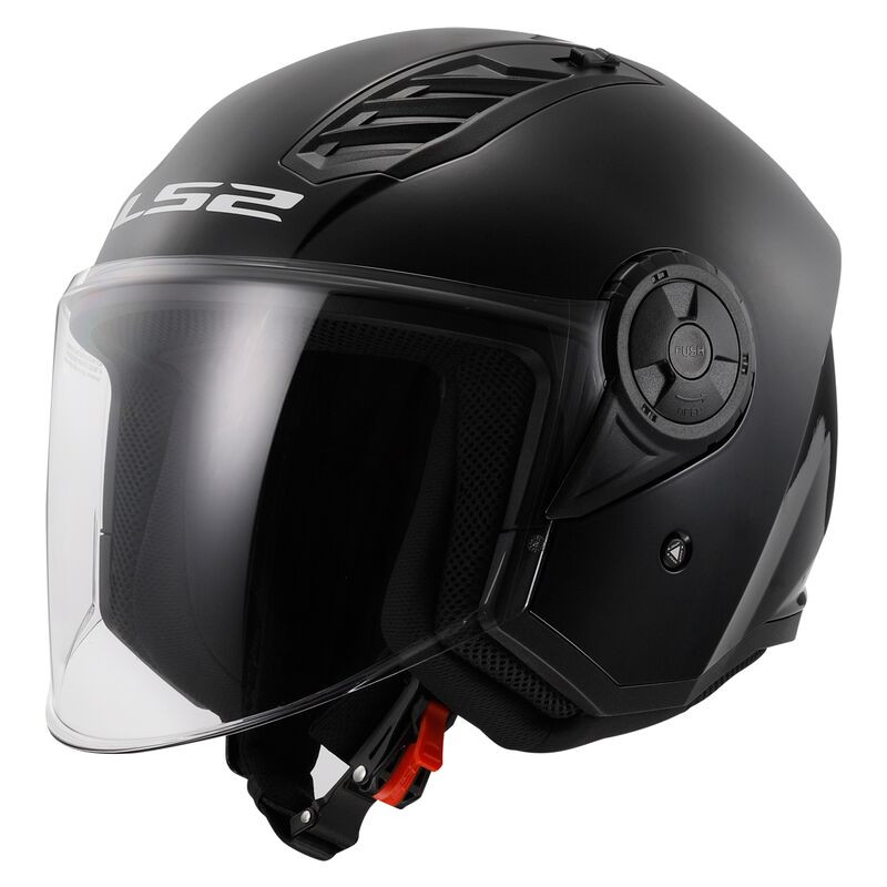 LS2 casco moto jet Airflow II 06 negro brillo