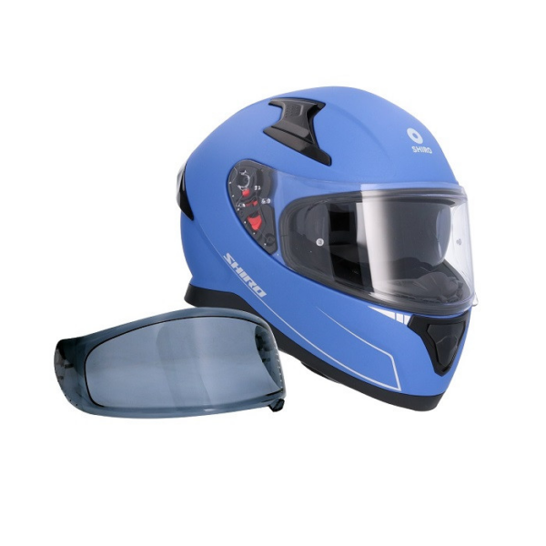 Shiro Casco Moto integral Katana azul mate