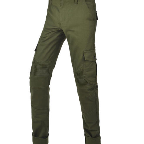 By City pantalón algodón moto mujer Mixed III Slim verde