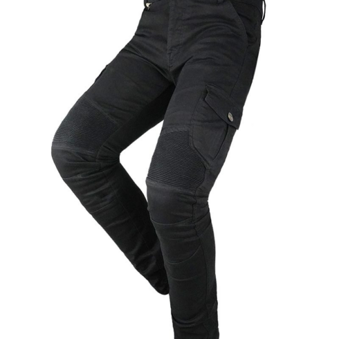 By City pantalón algodón moto Mixed III Slim negro