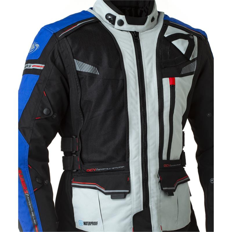 Rainers chaqueta moto tricapa Trivor azul - Imagen 4