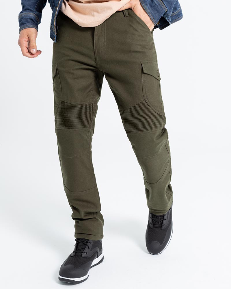By City pantalón algodón moto Mixed III Slim verde