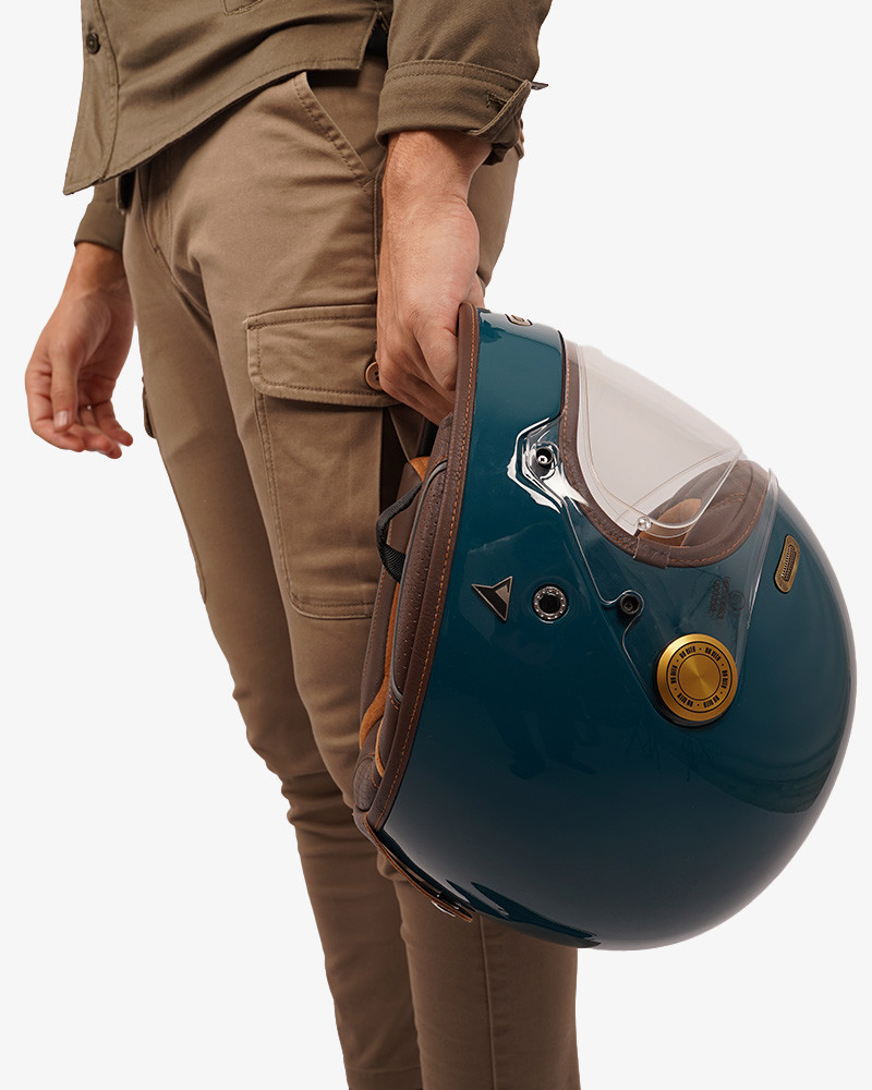 By City casco moto integral Roadster III azul brillo - Imagen 4