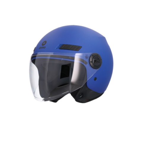 Shiro casco moto jet SH62 azul mate