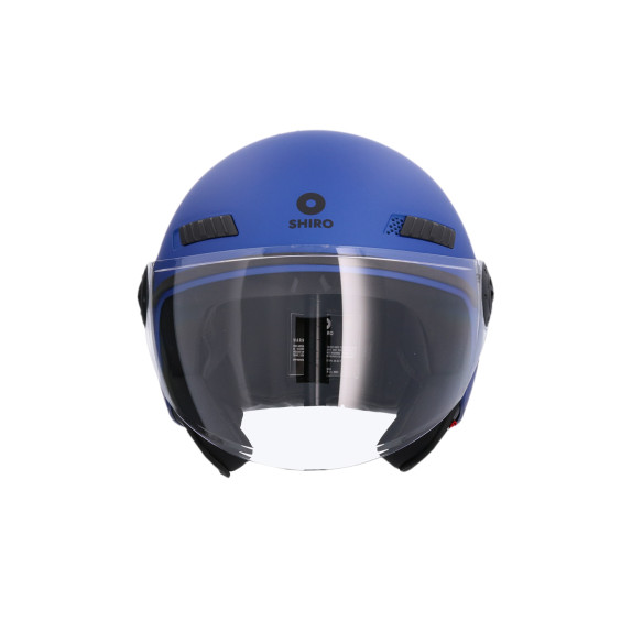 Shiro casco moto jet SH62 azul mate - Imagen 3