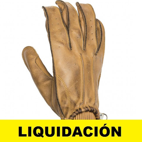 By City guantes moto piel Skin mostaza