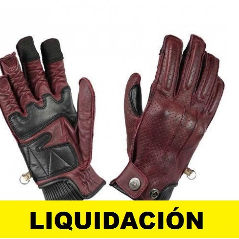 By City Guantes Moto mujer Oxford granate