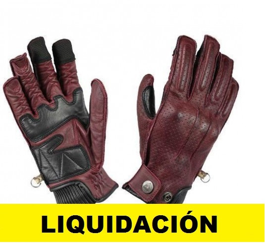 By City Guantes Moto mujer Oxford granate
