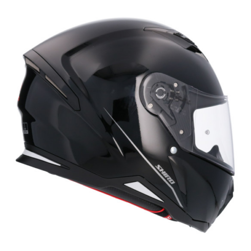 Shiro Casco Moto integral 890 Hunter negro brillo