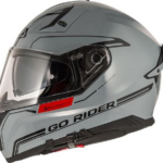 NZI casco moto integral Go Rider Stream Duo Nouveau gris