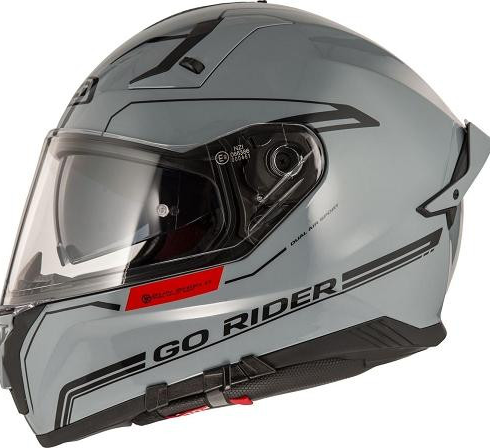 NZI casco moto integral Go Rider Stream Duo Nouveau gris