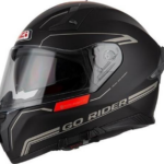 NZI casco moto integral Go Rider Stream Duo Nouveau negro mate