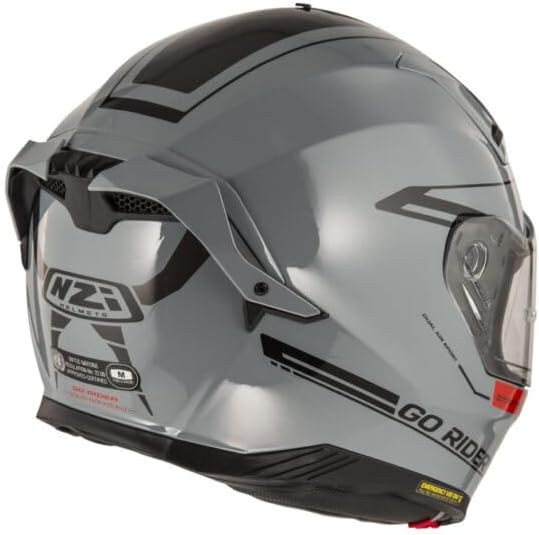 NZI casco moto integral Go Rider Stream Duo Nouveau gris - Imagen 2