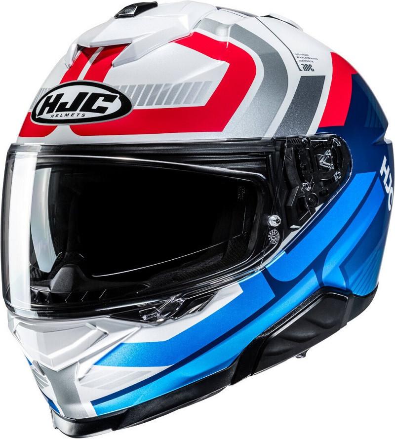 HJC casco moto integral I71 Viz MC21 azul rojo