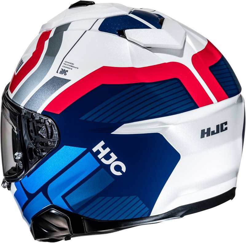 HJC casco moto integral I71 Viz MC21 azul rojo - Imagen 4
